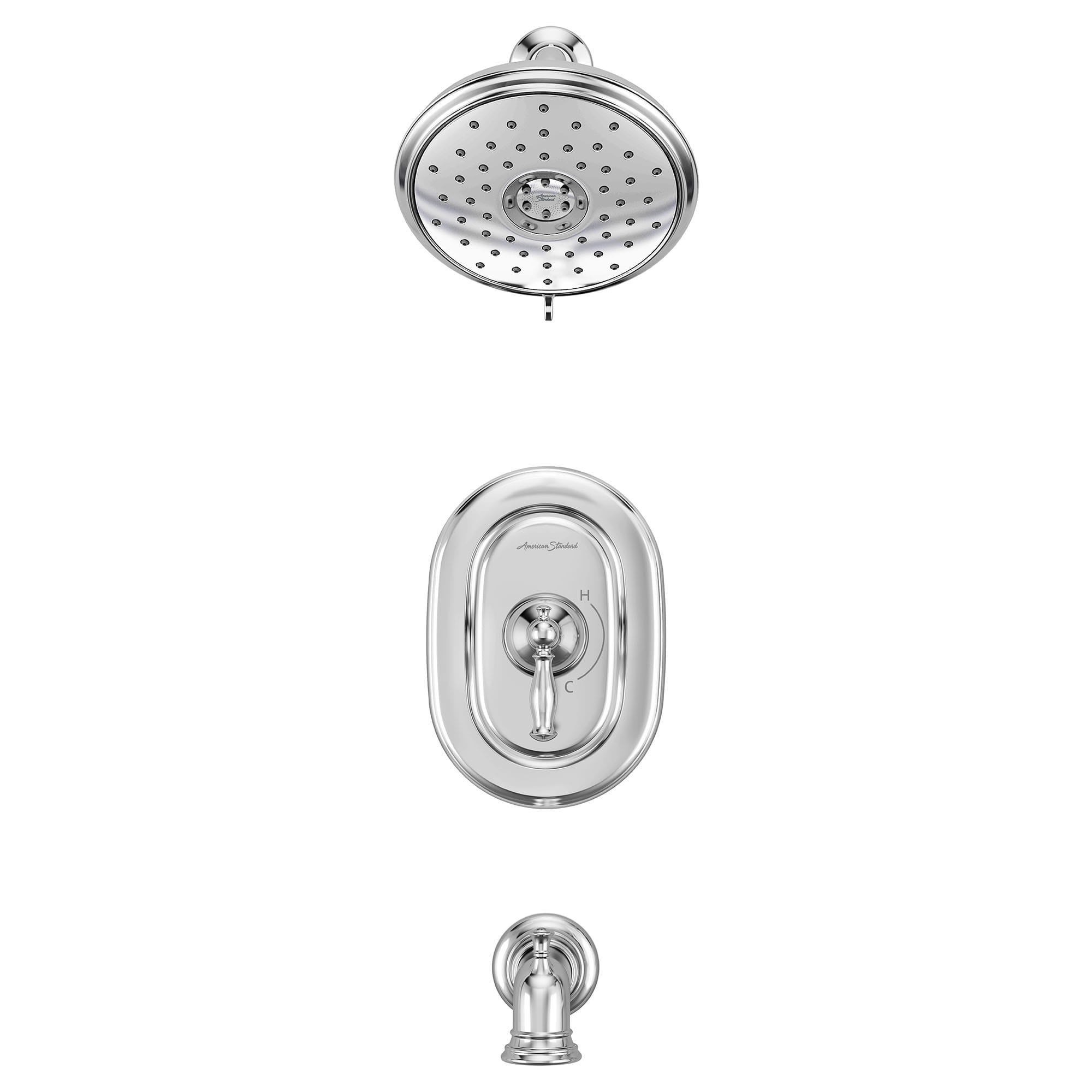 Quentin 18 gpm  68 L min Tub and Shower Trim Kit With Water Saving Showerhead Double Ceramic Pressure Balance Cartridge With Lever Handle CHROME
